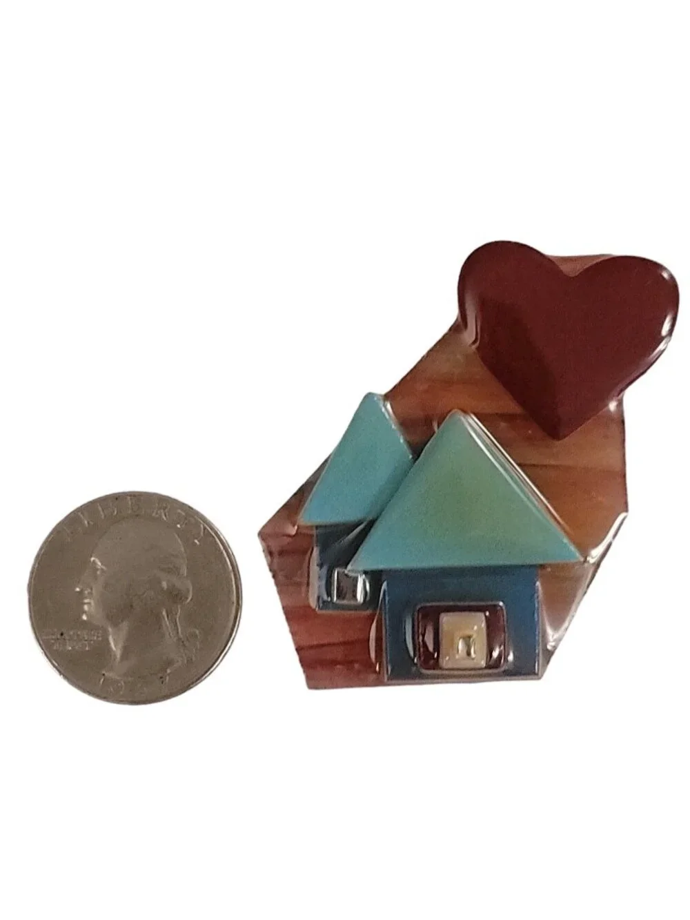 Lucinda Blue Green House Pin K513